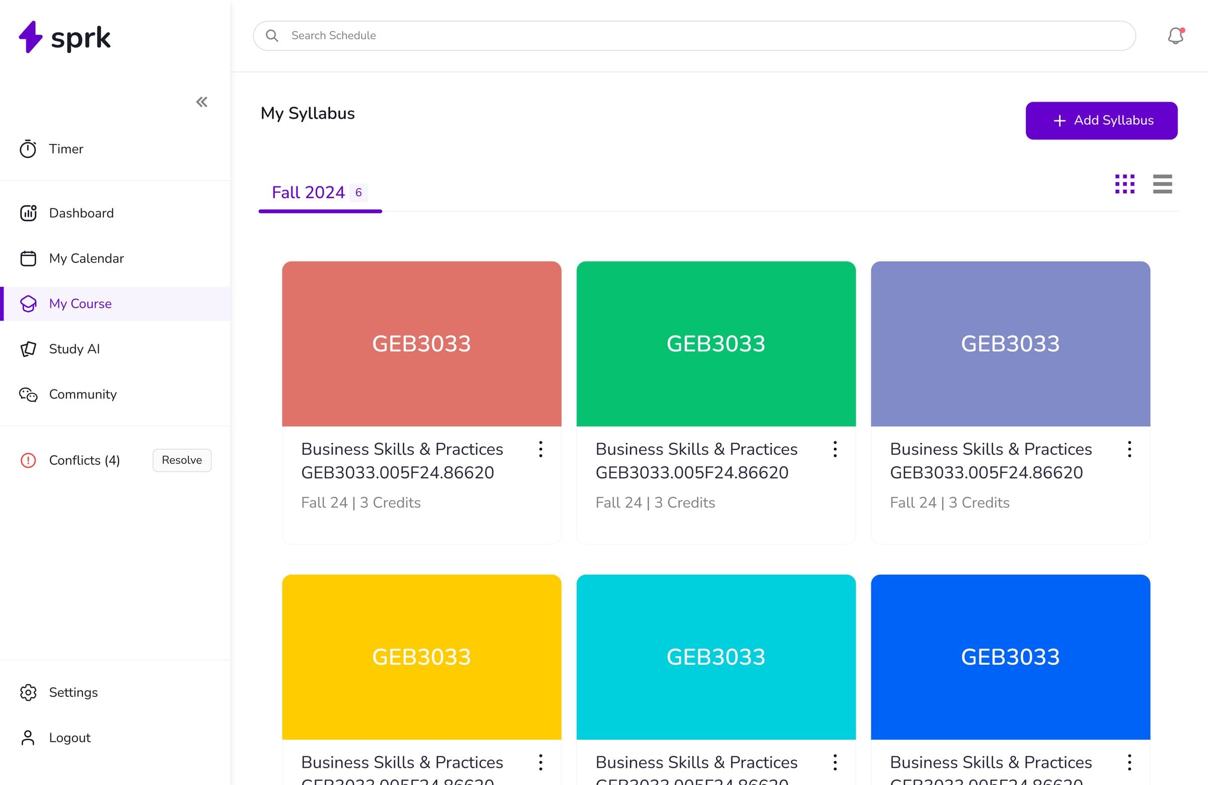 Sprk syllabus overview