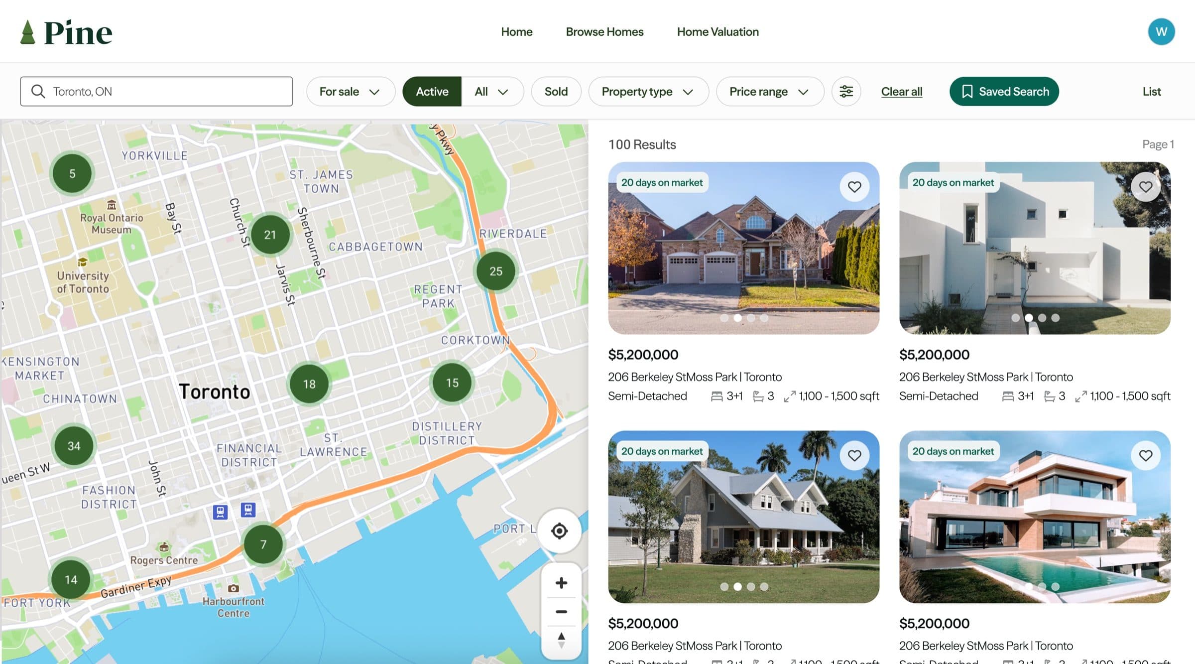 Pine Homes old design